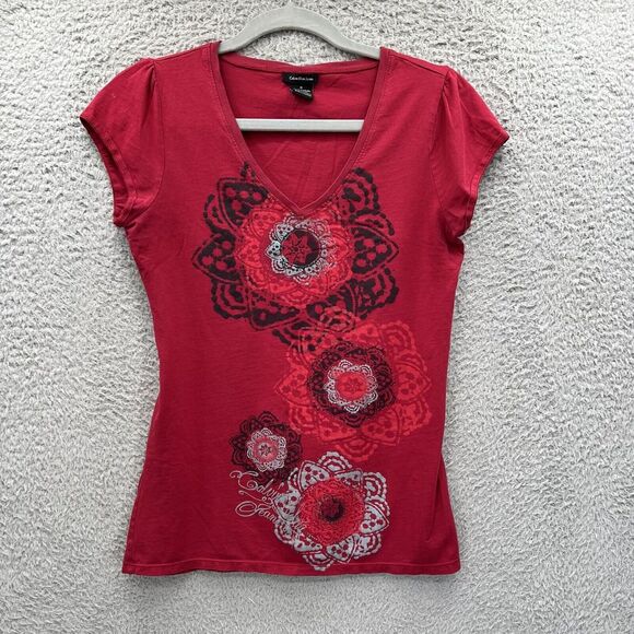 Calvin Klein Jeans Tops - Vintage Y2K Cyber Grunge Goth Emo Tee boho retro burgundy fairy 90s Calvin klein